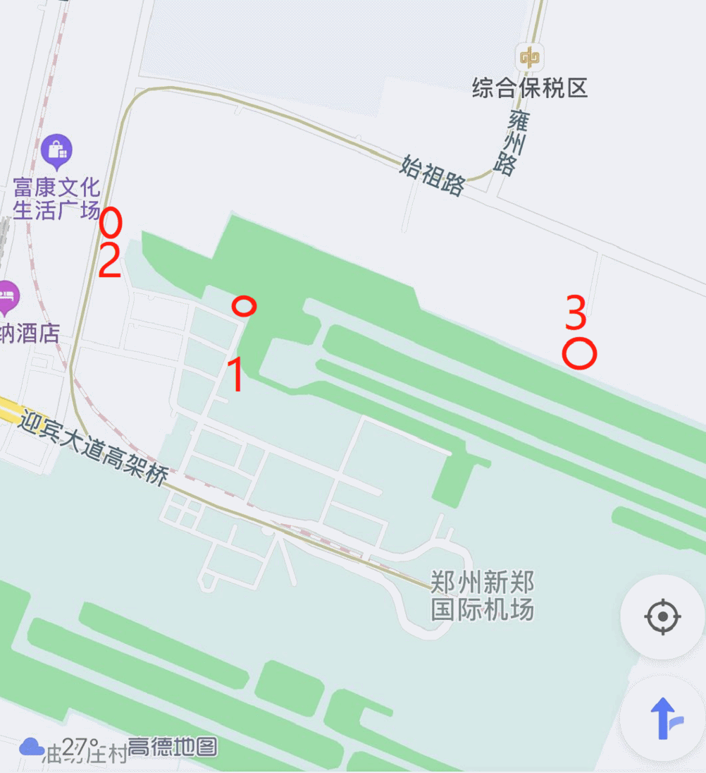 新郑机场地图分布图片