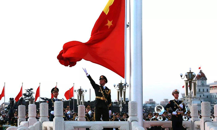 北京升国旗的照片超清图片