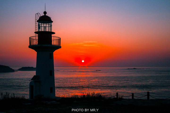 九丈崖的日落是长岛上最佳的观赏位置了傍晚时分来到九丈崖拍照真的是