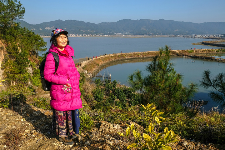 "...堤形成了奇妙的图案，线条粗犷、硬朗，随着潮起潮落，若隐若现，有时特别像甲骨文，是滩涂景色的奇观_南湾"的评论图片