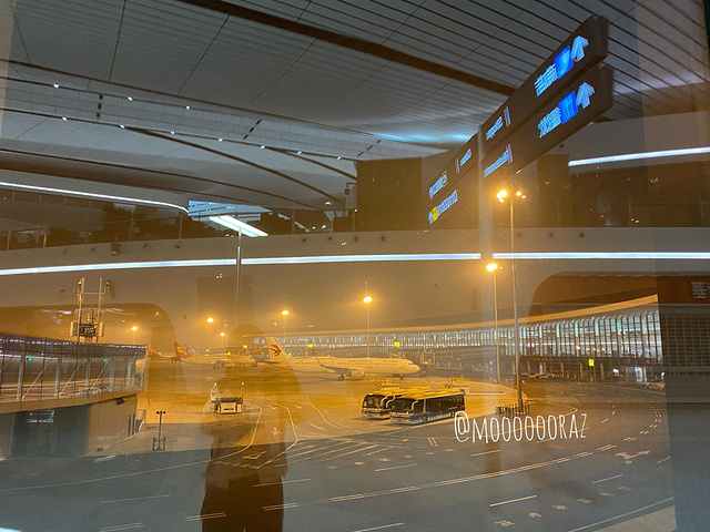 "有一点意外的是，网上说大兴机场非常便捷，从头到尾都是自助的，但是这点在凌晨就非常不通用啊_北京大兴国际机场"的评论图片