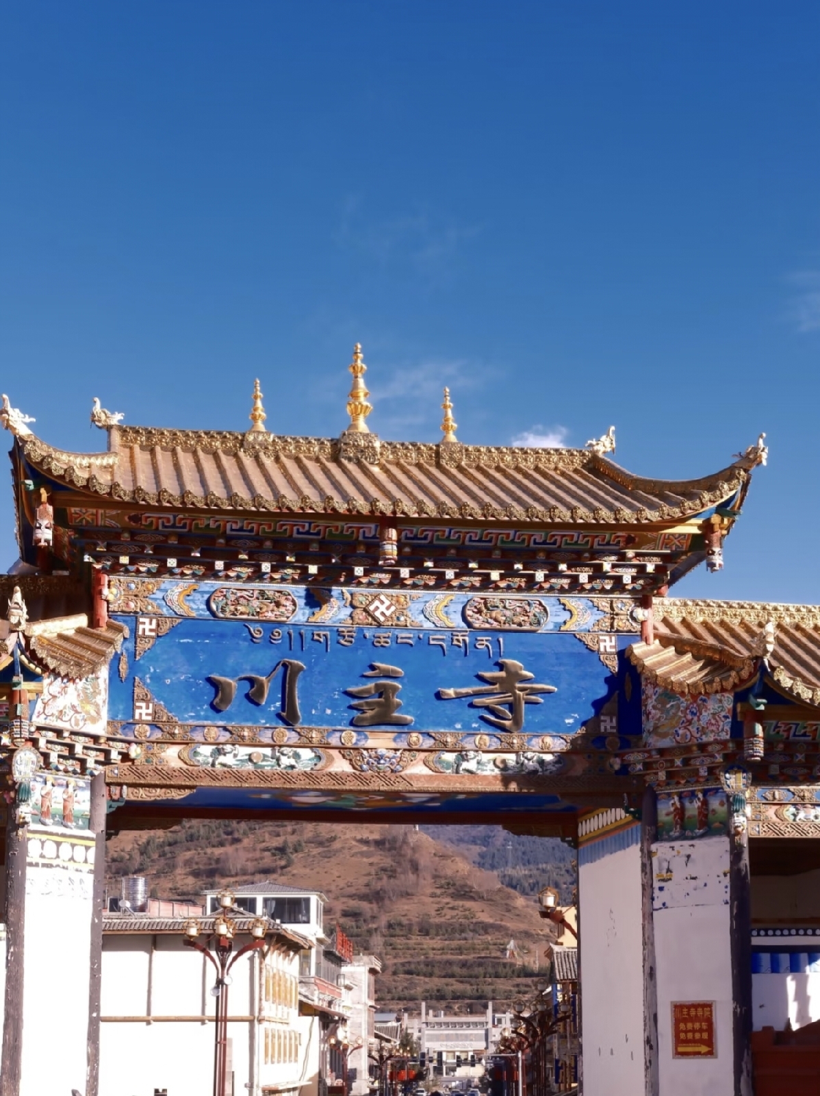 松潘川主寺镇实拍图