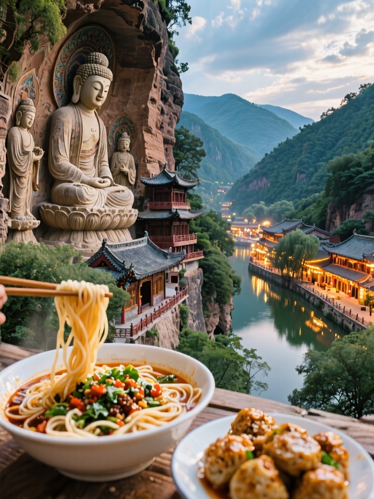 天水麦积山石窟实拍图