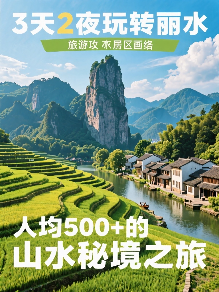 丽水古堰画乡实拍图