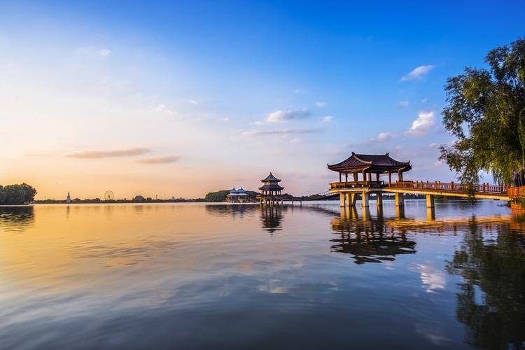 阜阳颍州西湖实拍图