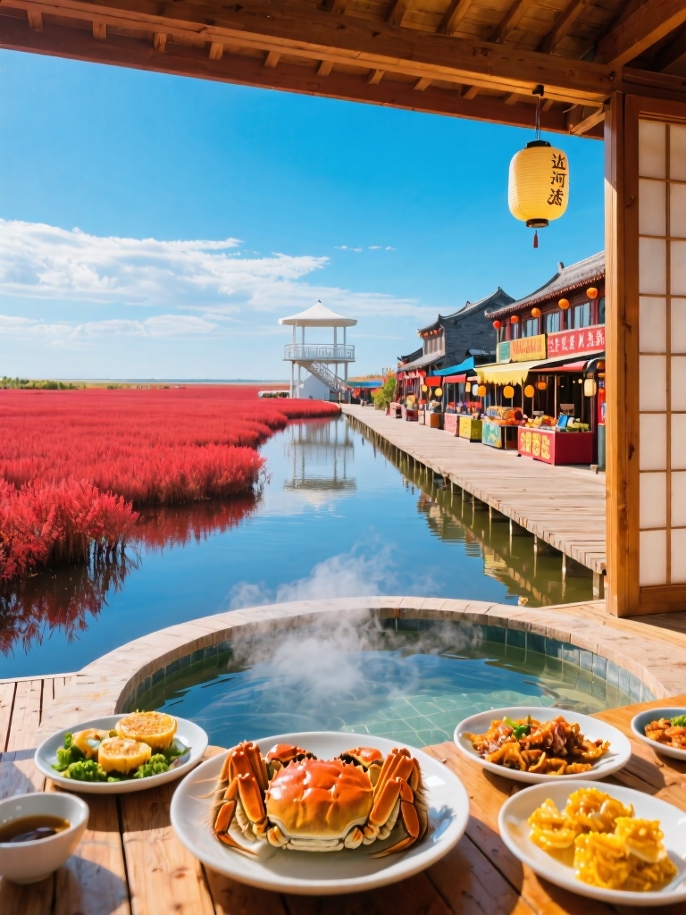 盘锦海滩实拍图