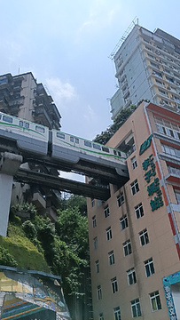 李子坝轻轨站旅游景点攻略图