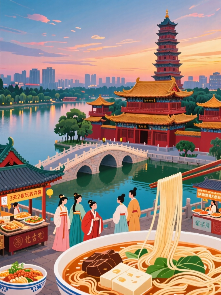许昌灞陵桥景区实拍图