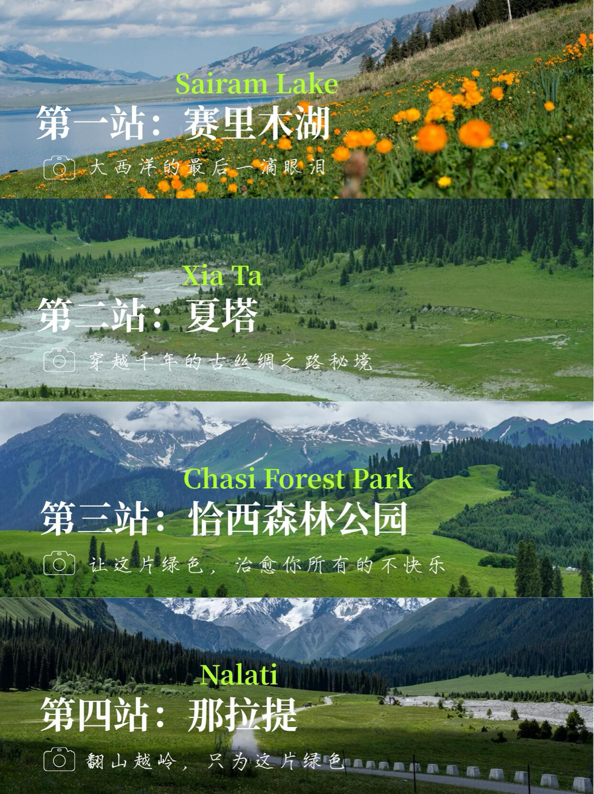 那拉提赛里木湖实拍图