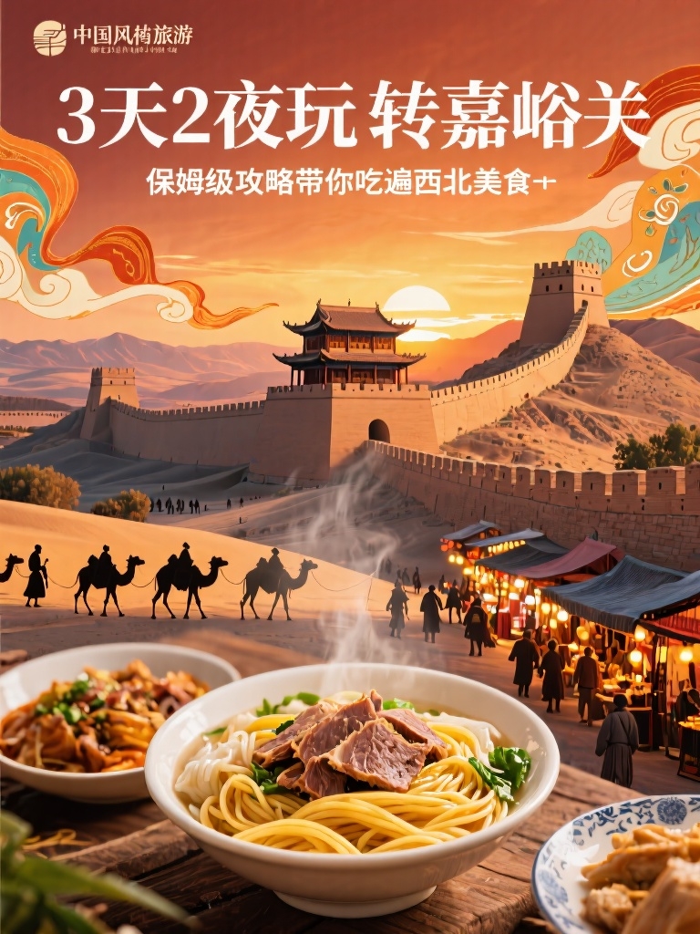 嘉峪关悬壁长城实拍图