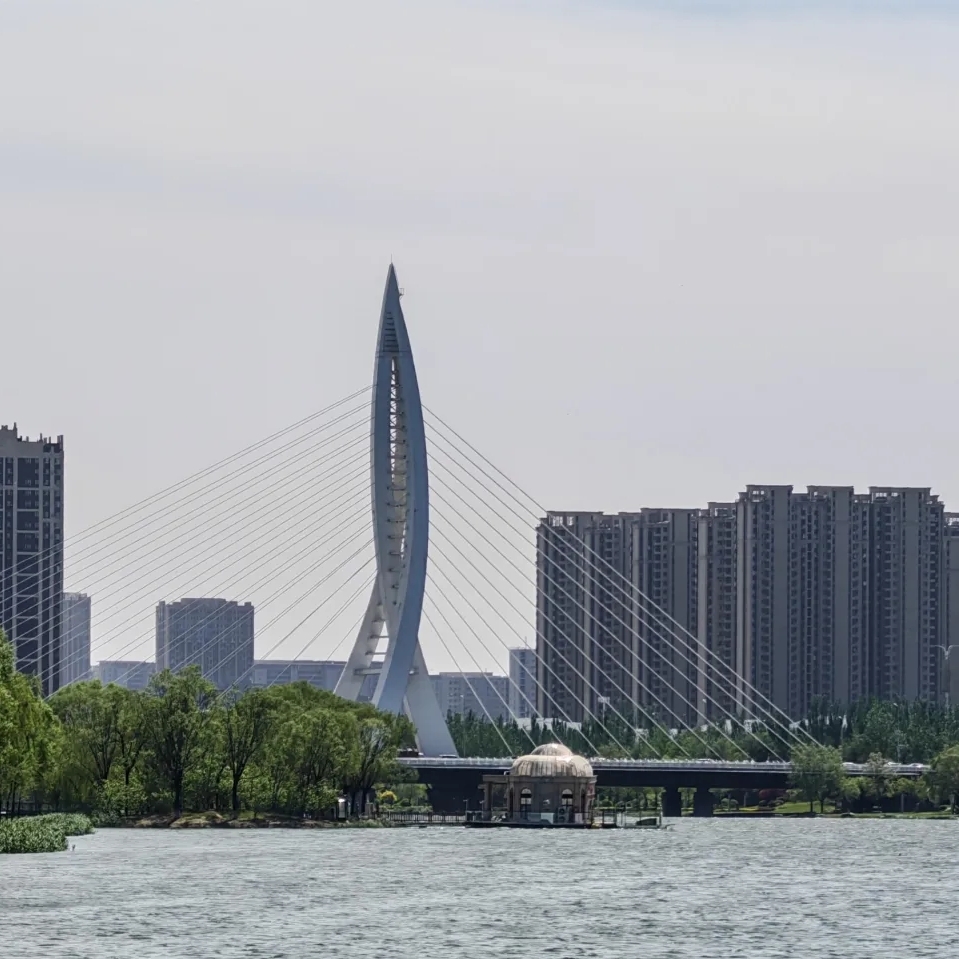 太原汾河景区实拍图