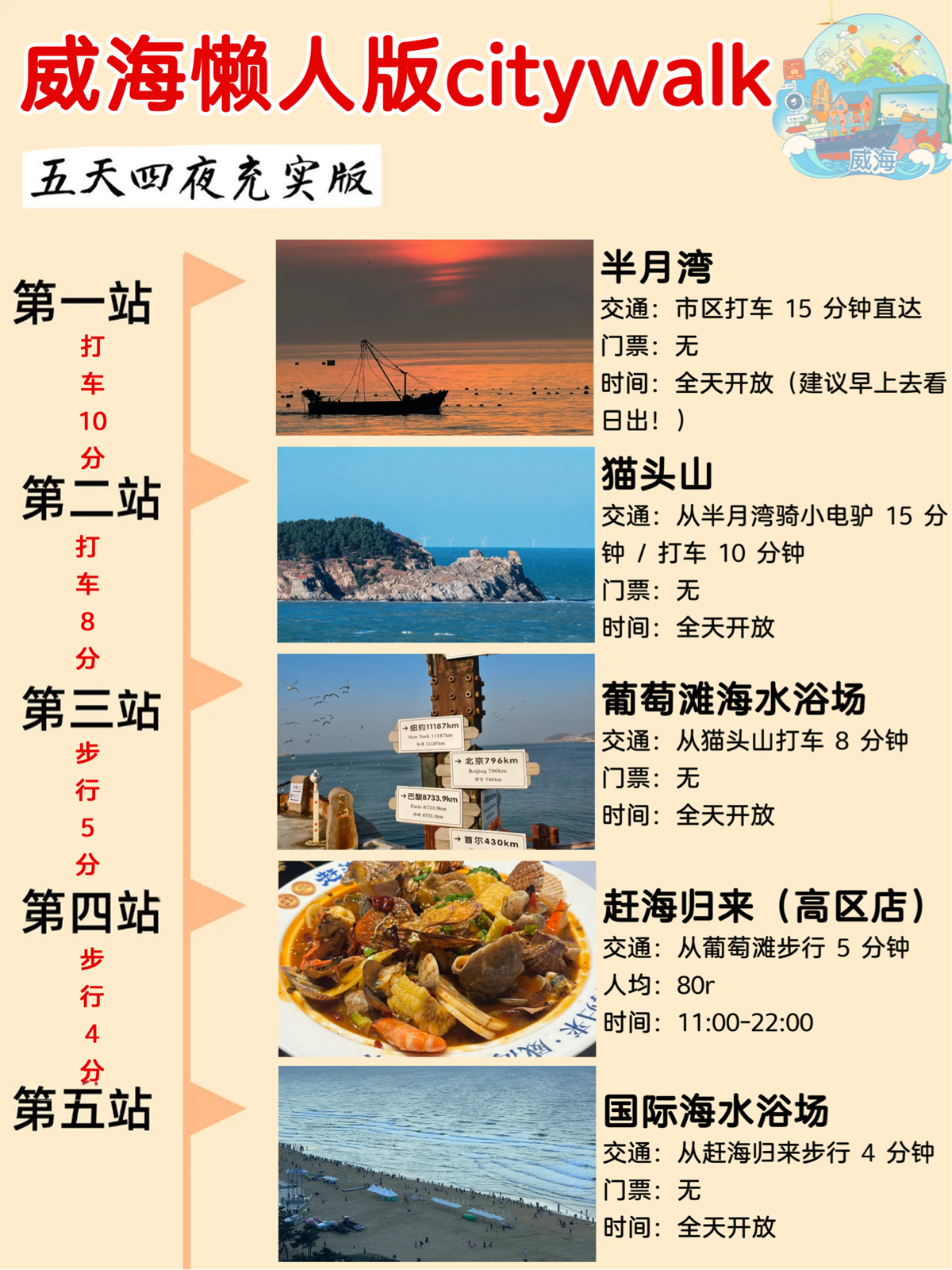 威海半月湾实拍图