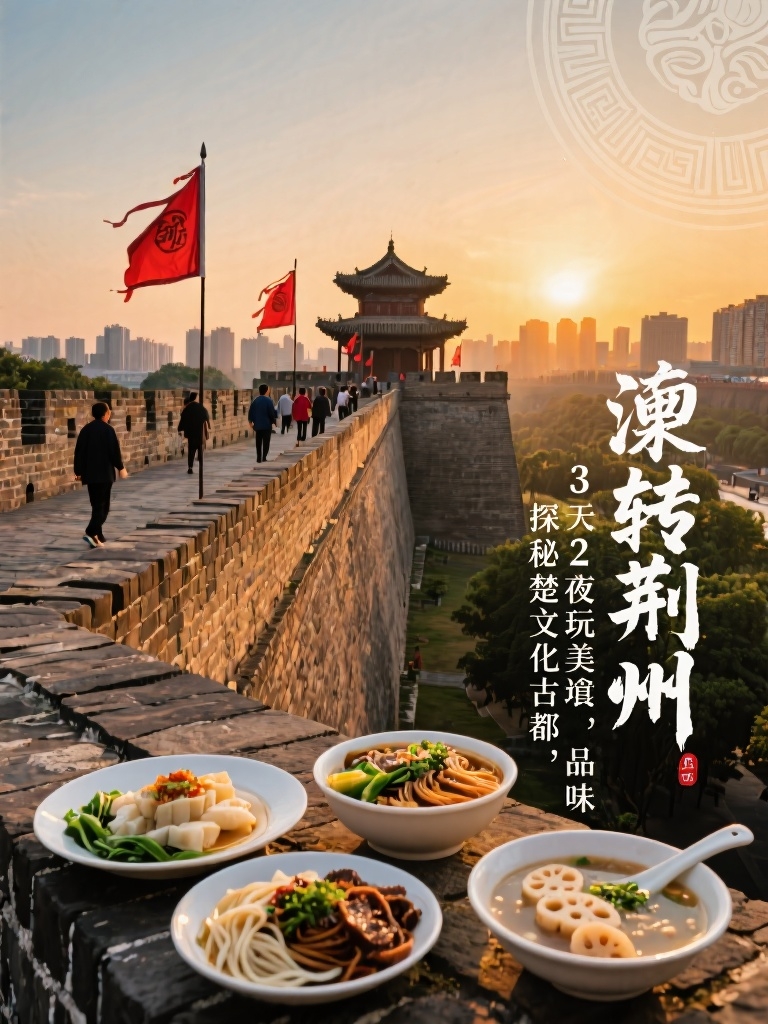 荆州古城历史文化旅游区实拍图