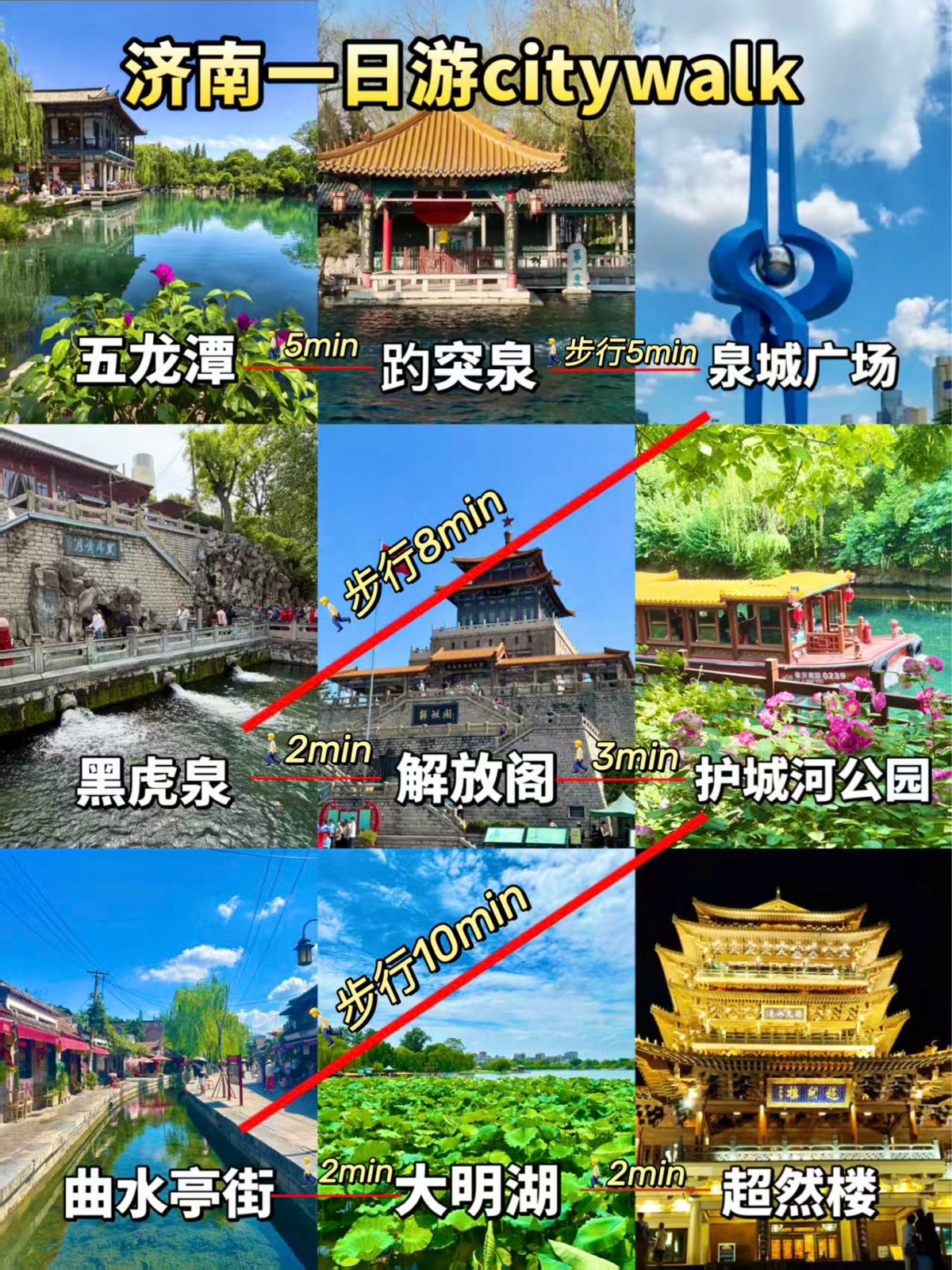 济南大明湖景区实拍图
